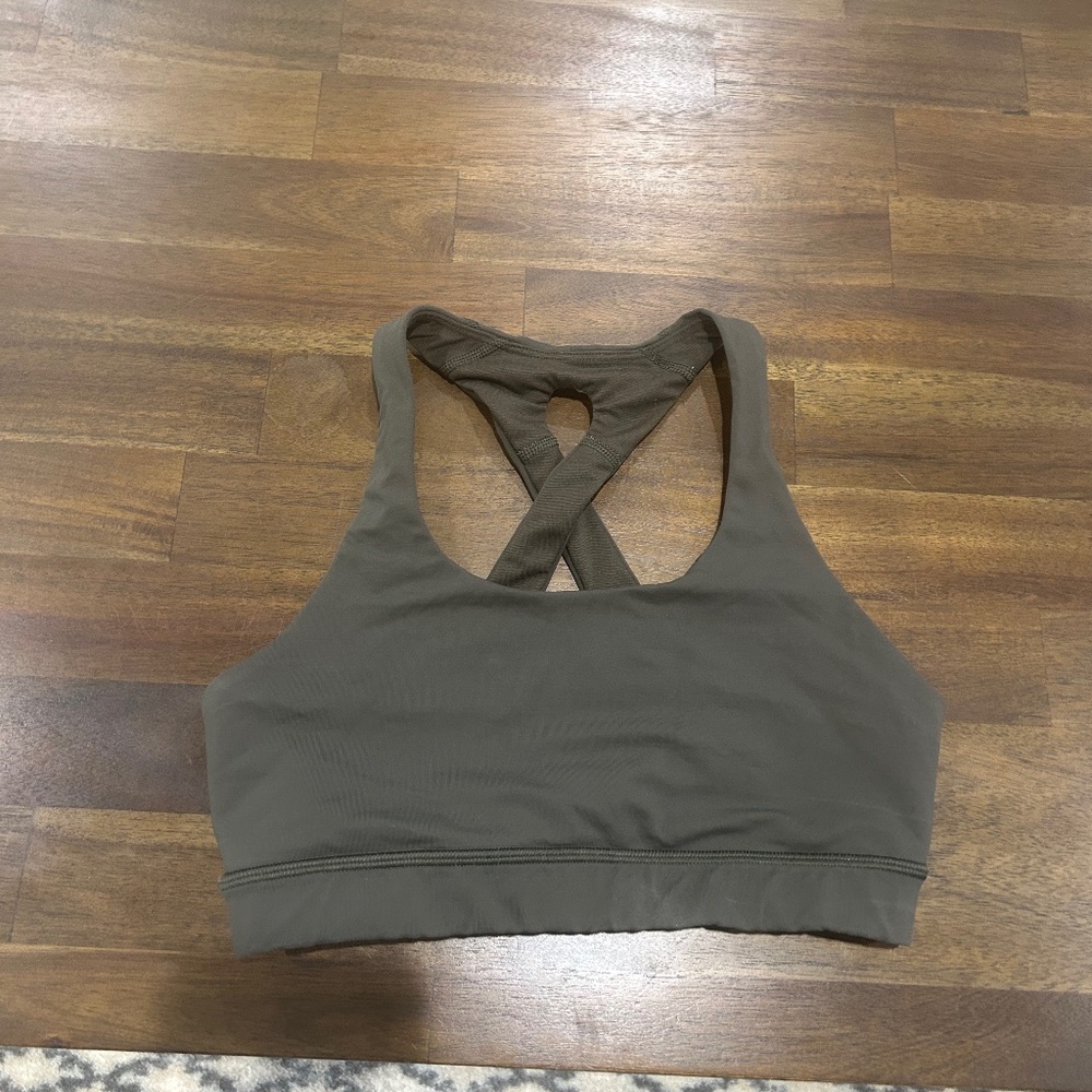 Army Green Sports Bra Size 2